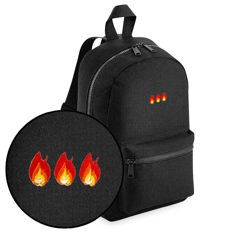 On Fire Embroidered Mini Backpack sold by The Spark Company