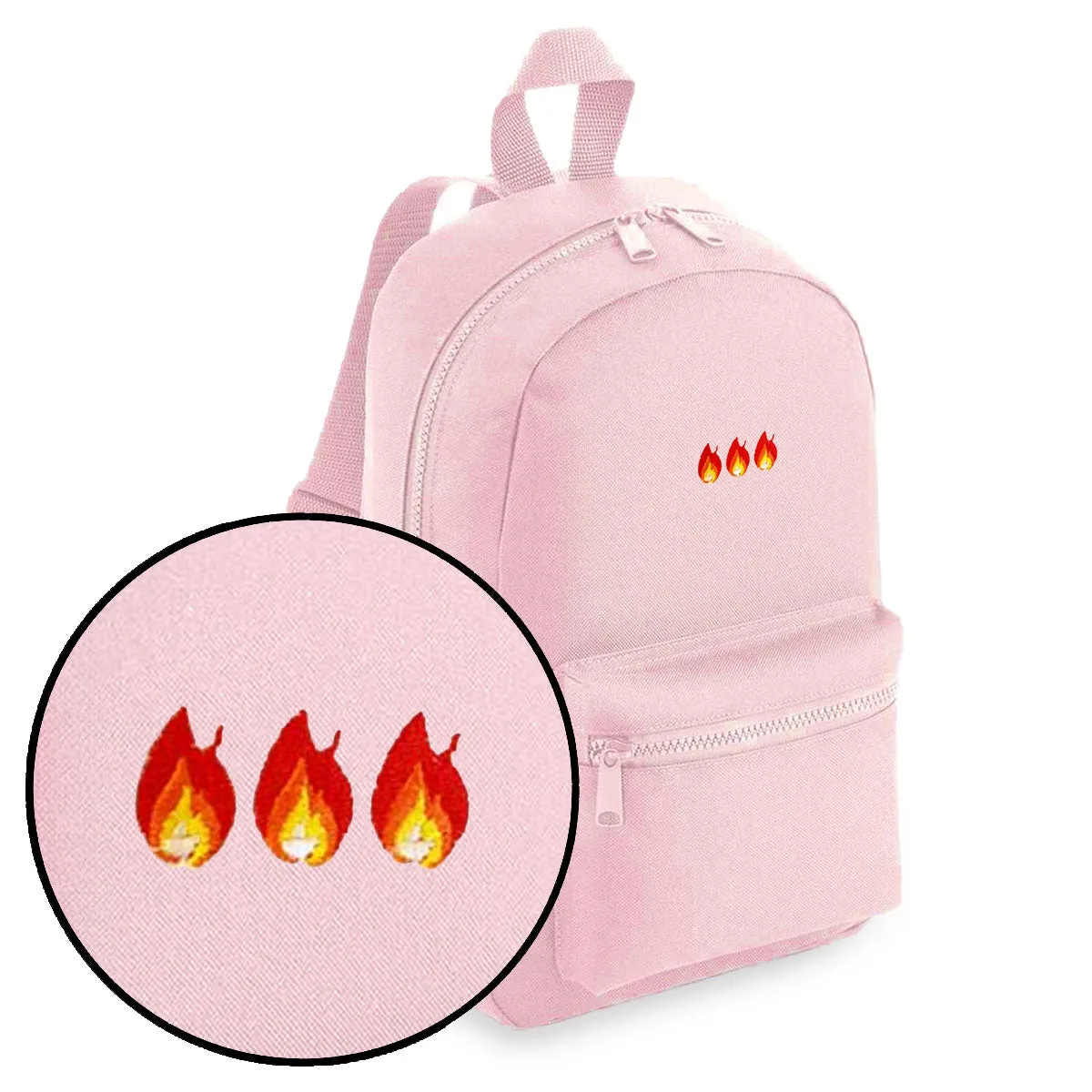 On Fire Embroidered Mini Backpack sold by The Spark Company product image thumbnail 3