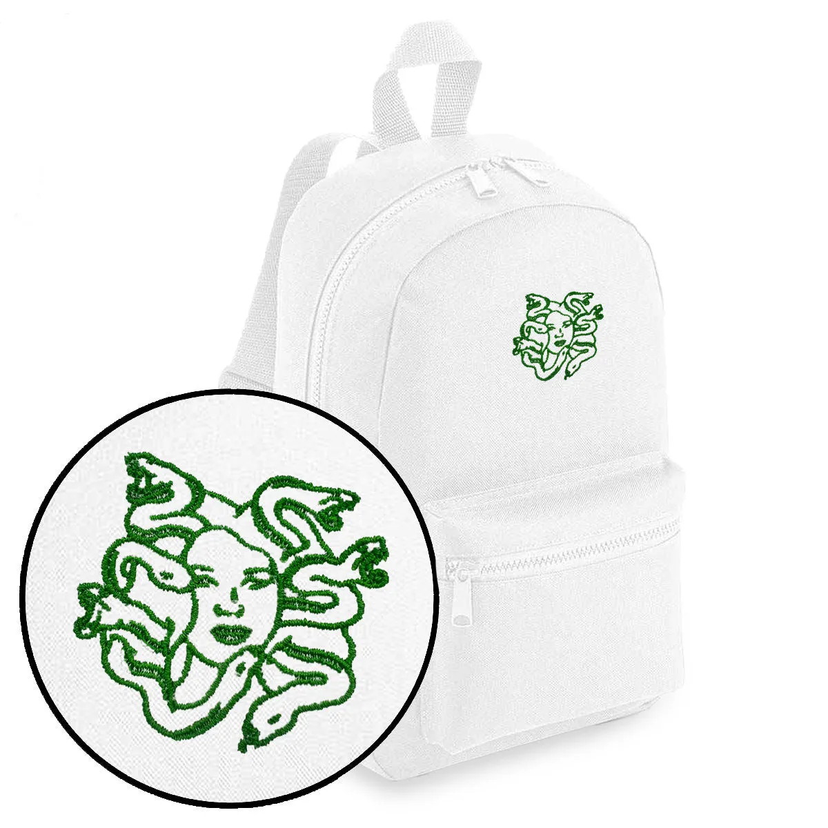 Medusa Embroidered Mini Backpack sold by The Spark Company product image thumbnail 5