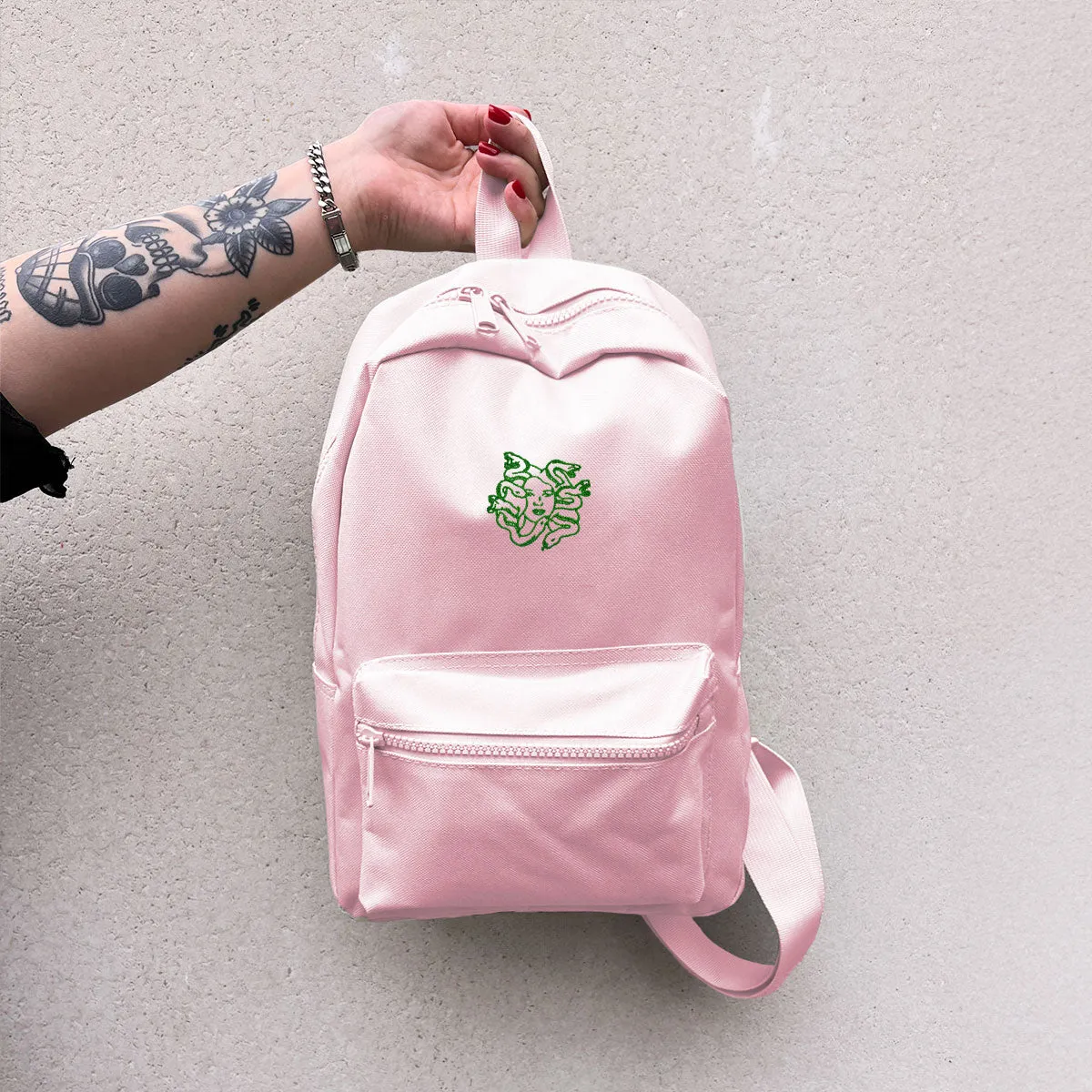 Medusa Embroidered Mini Backpack sold by The Spark Company product image thumbnail 2