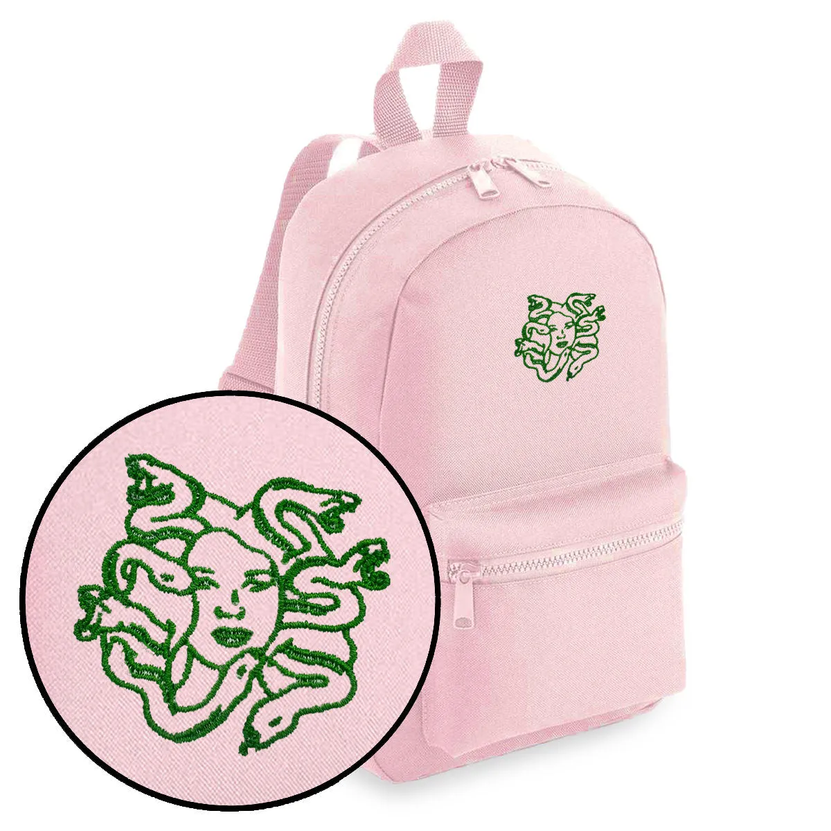 Medusa Embroidered Mini Backpack sold by The Spark Company
