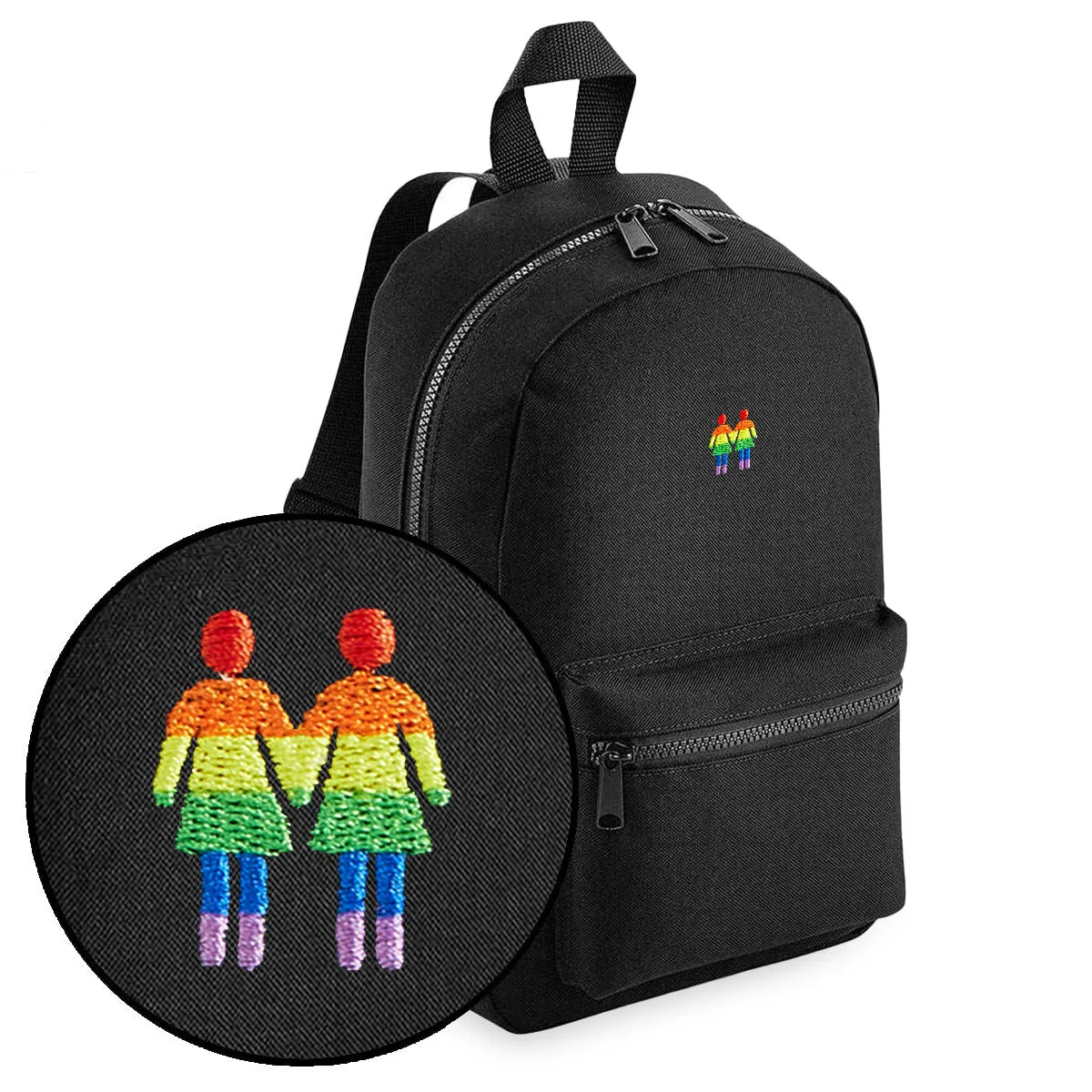 Holding Hands Embroidered Mini Backpack sold by The Spark Company