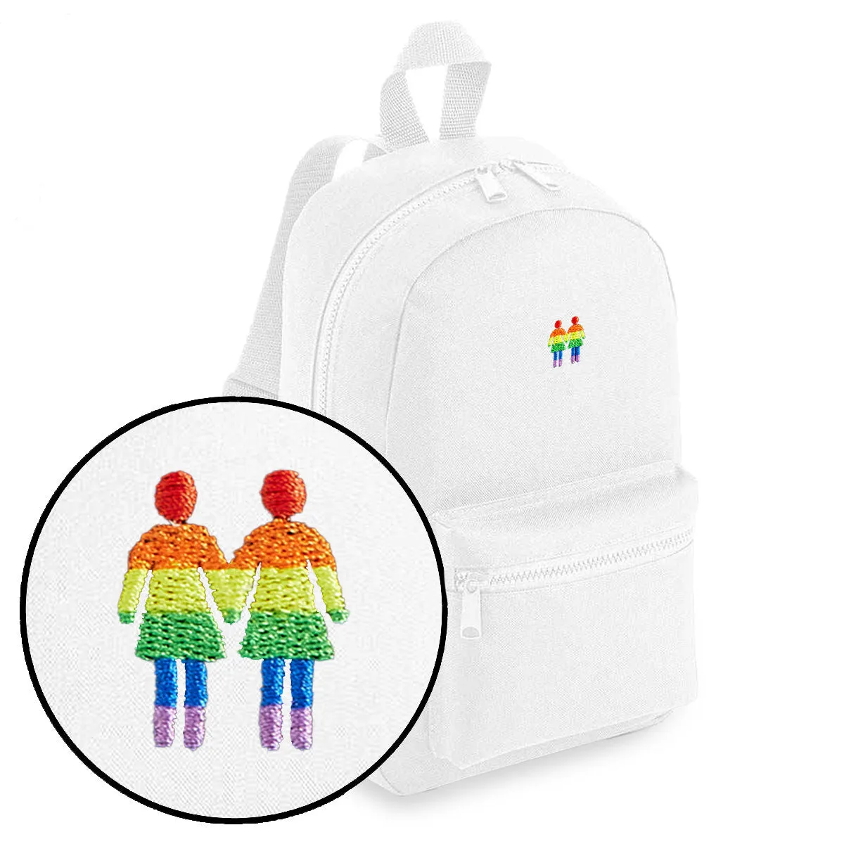 Holding Hands Embroidered Mini Backpack sold by The Spark Company product image thumbnail 3