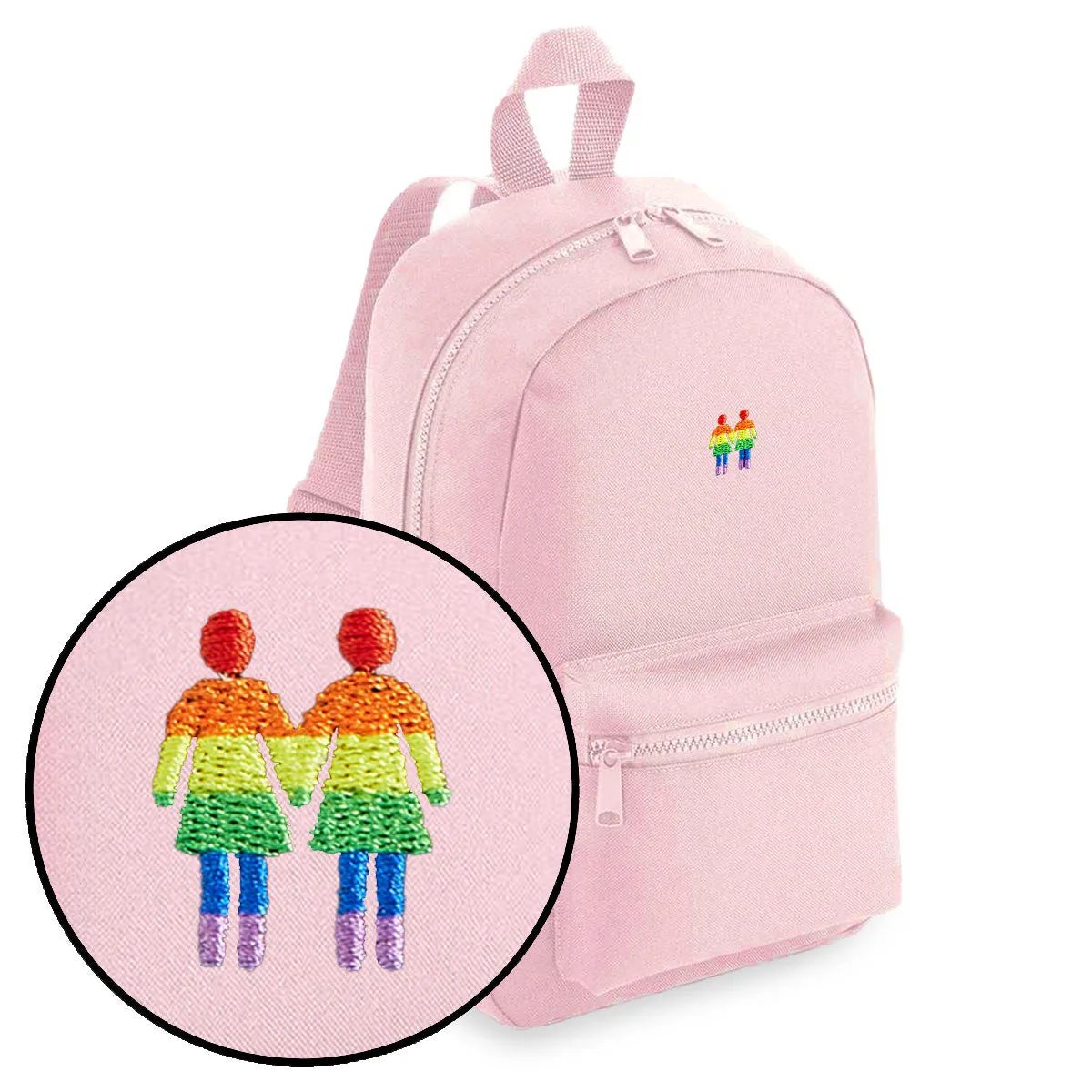Holding Hands Embroidered Mini Backpack sold by The Spark Company product image thumbnail 4