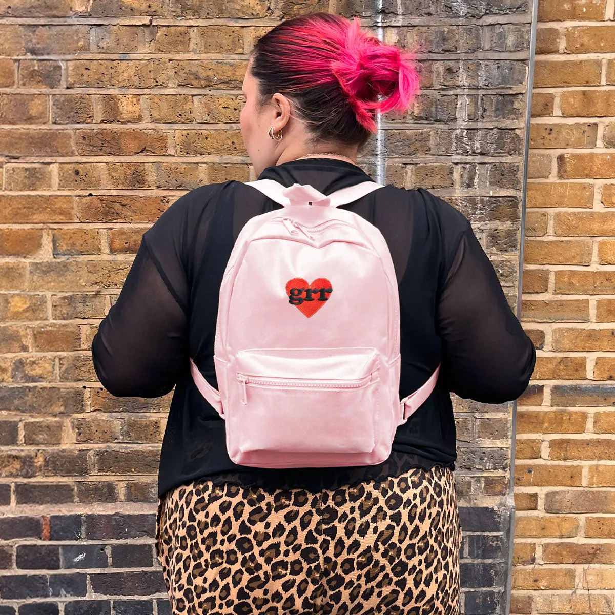 Grr Heart Embroidered Mini Backpack sold by The Spark Company product image thumbnail 2