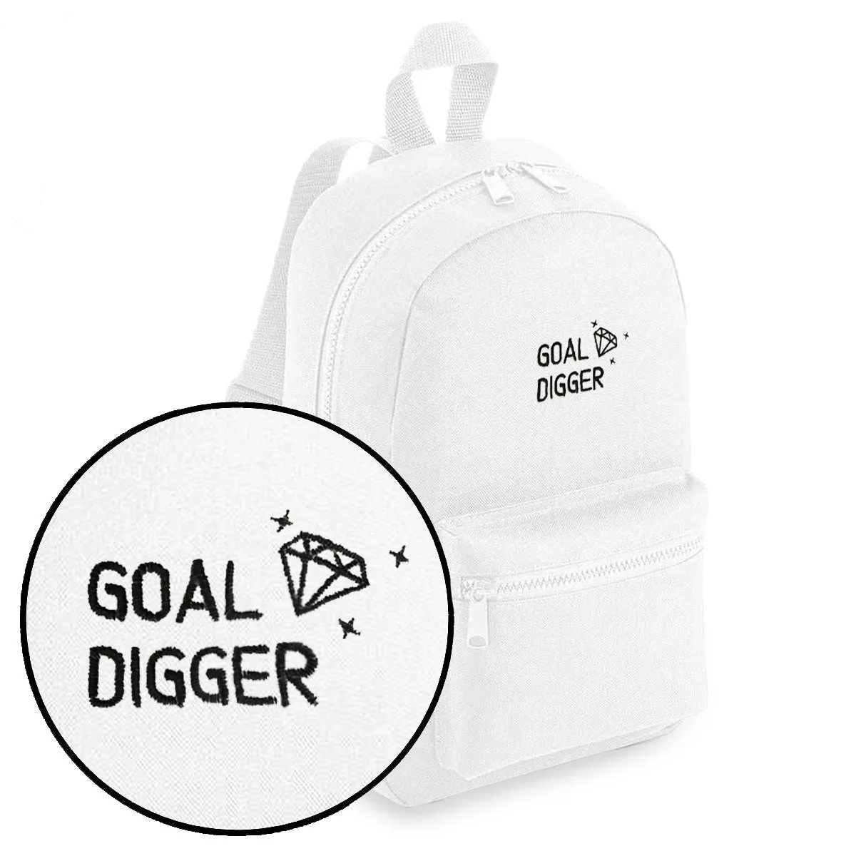 Goal Digger Embroidered Mini Backpack sold by The Spark Company product image thumbnail 5