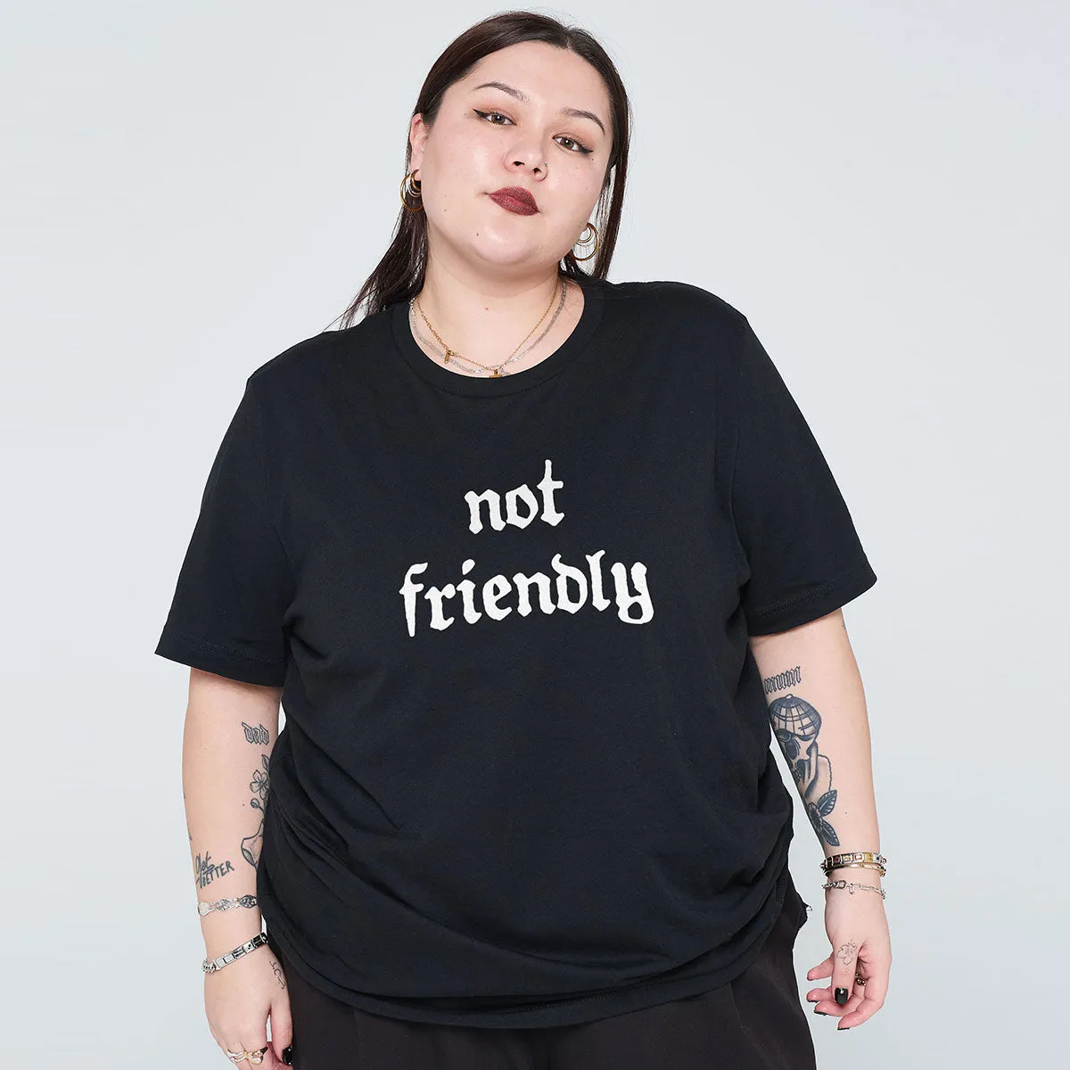 Not Friendly T-Shirt sold by The Spark Company product image thumbnail 2