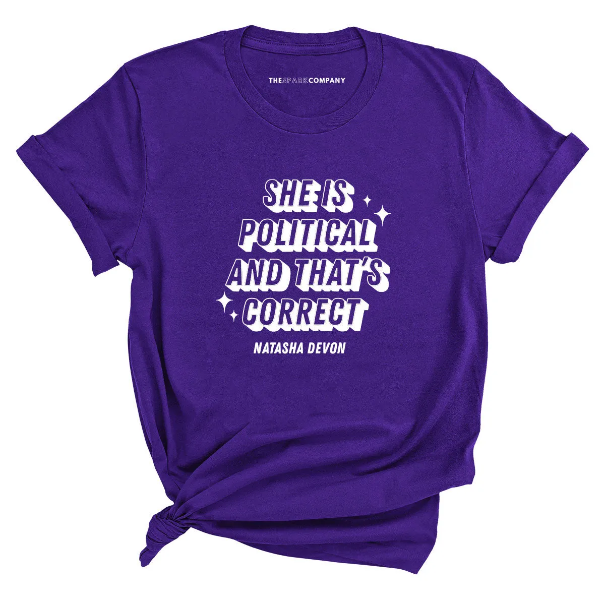 She Is Political T-Shirt sold by The Spark Company product image thumbnail 4