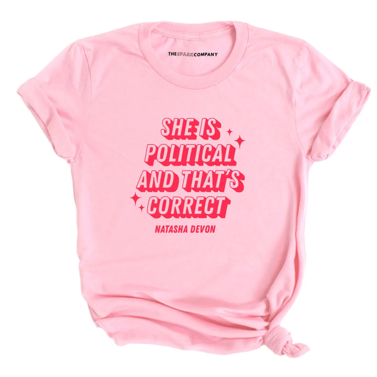 She Is Political T-Shirt sold by The Spark Company product image thumbnail 3