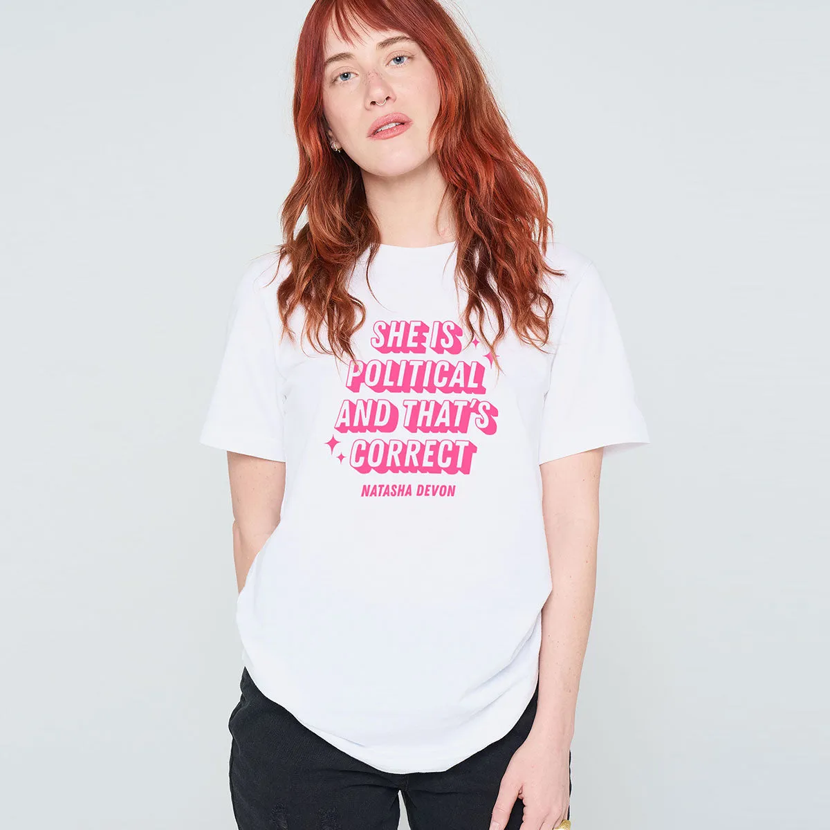 She Is Political T-Shirt sold by The Spark Company product image thumbnail 2