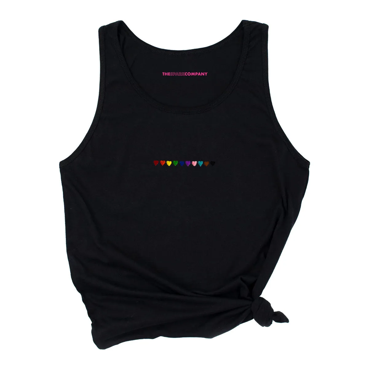 Pride Hearts Embroidered Tank Top sold by The Spark Company product image thumbnail 3