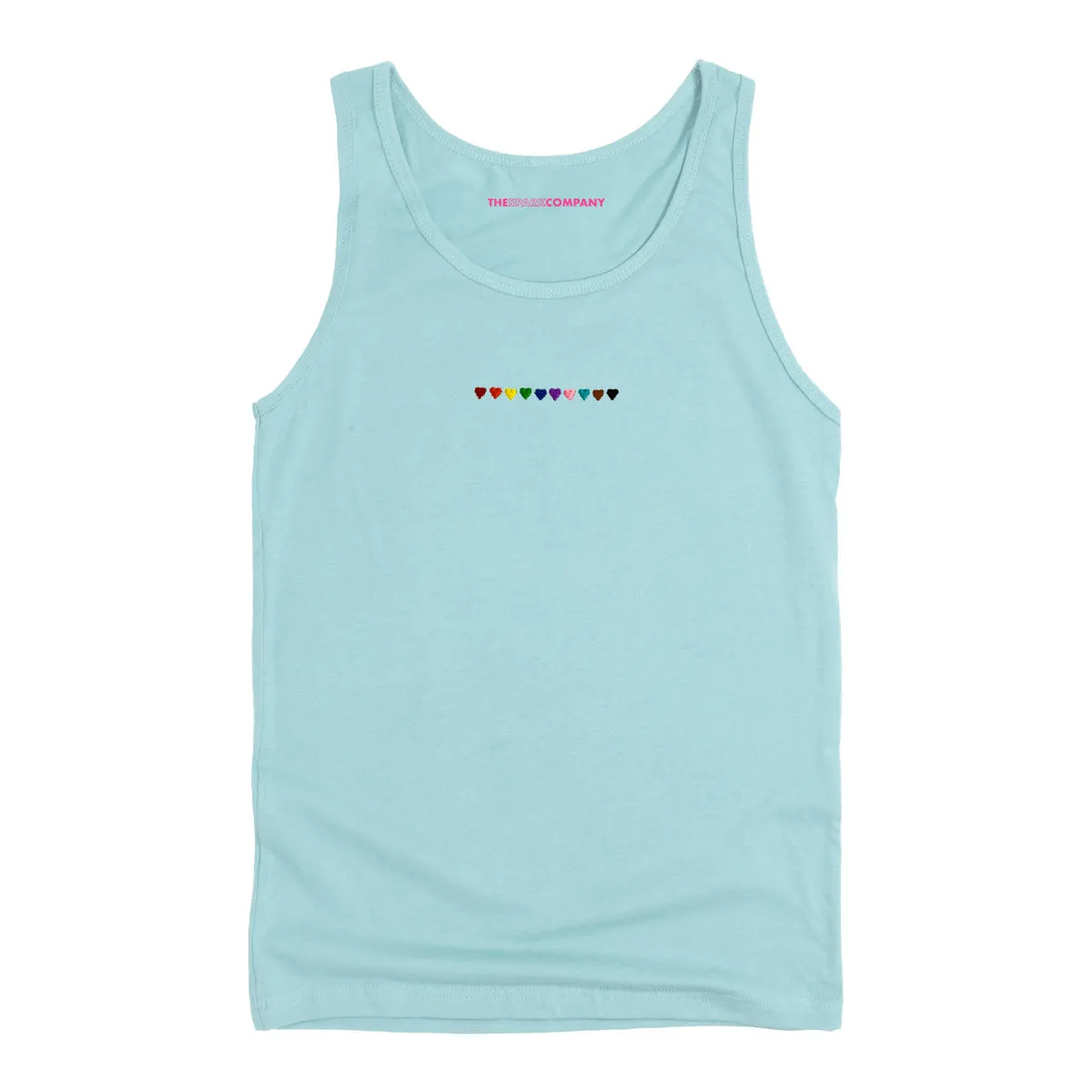 Pride Hearts Embroidered Tank Top sold by The Spark Company product image thumbnail 2