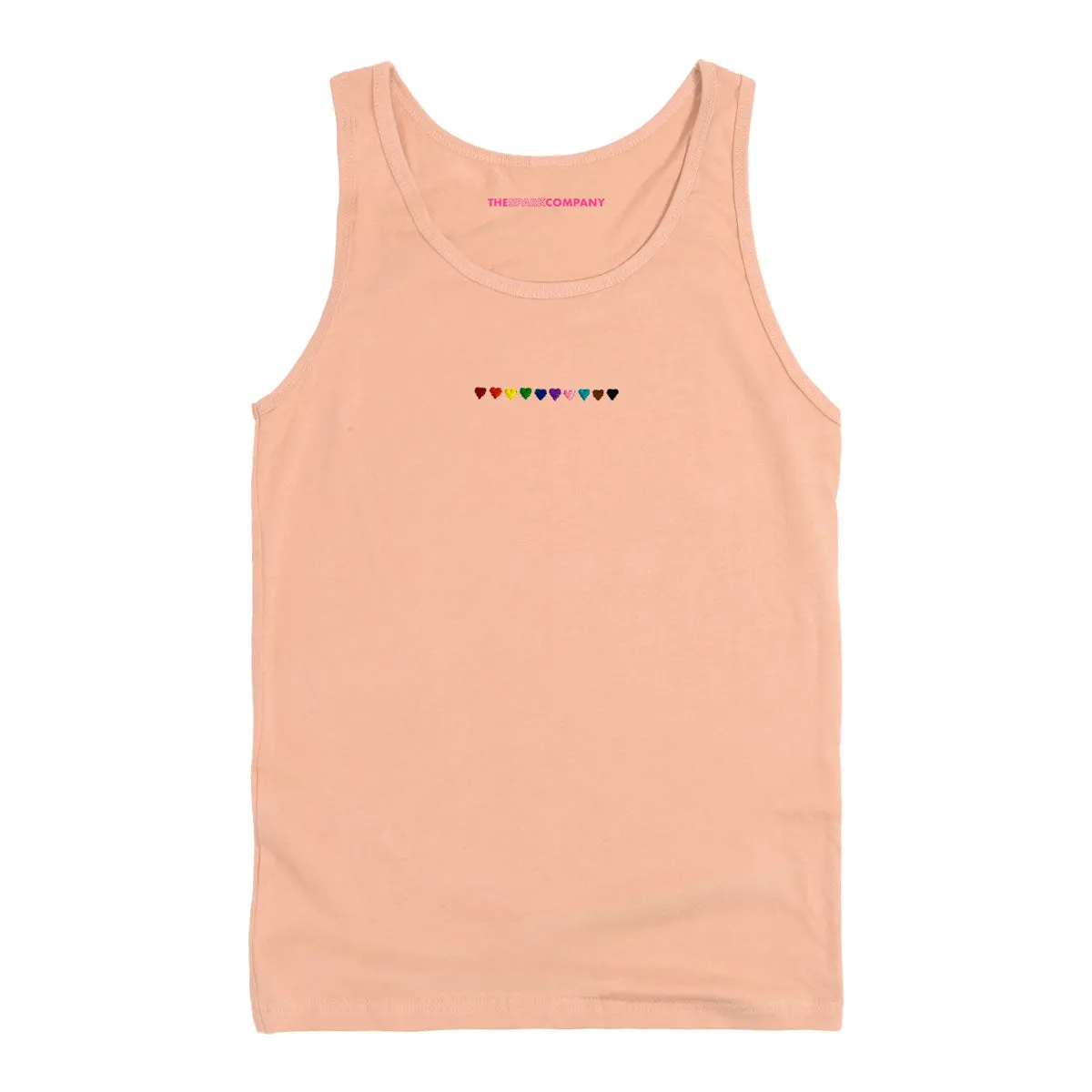 Pride Hearts Embroidered Tank Top sold by The Spark Company product image thumbnail 4
