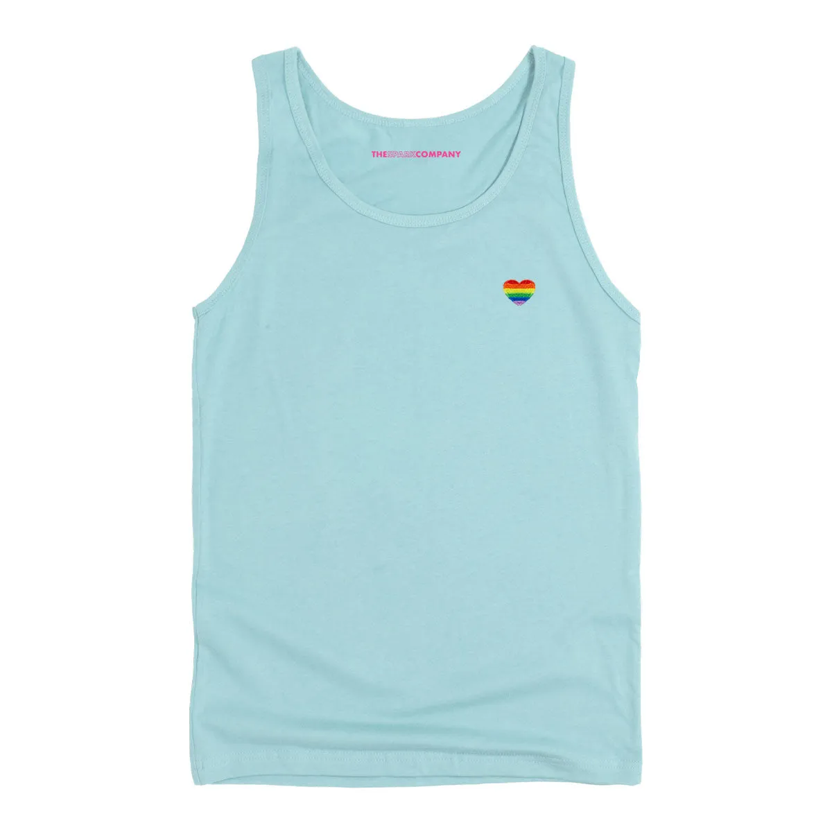 Rainbow Heart Embroidery Detail Tank Top sold by The Spark Company product image thumbnail 3