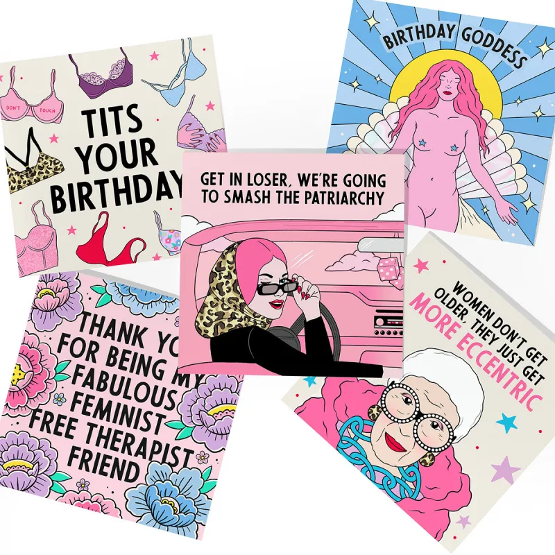 Feminist Greeting Cards (5 Pack) sold by The Spark Company