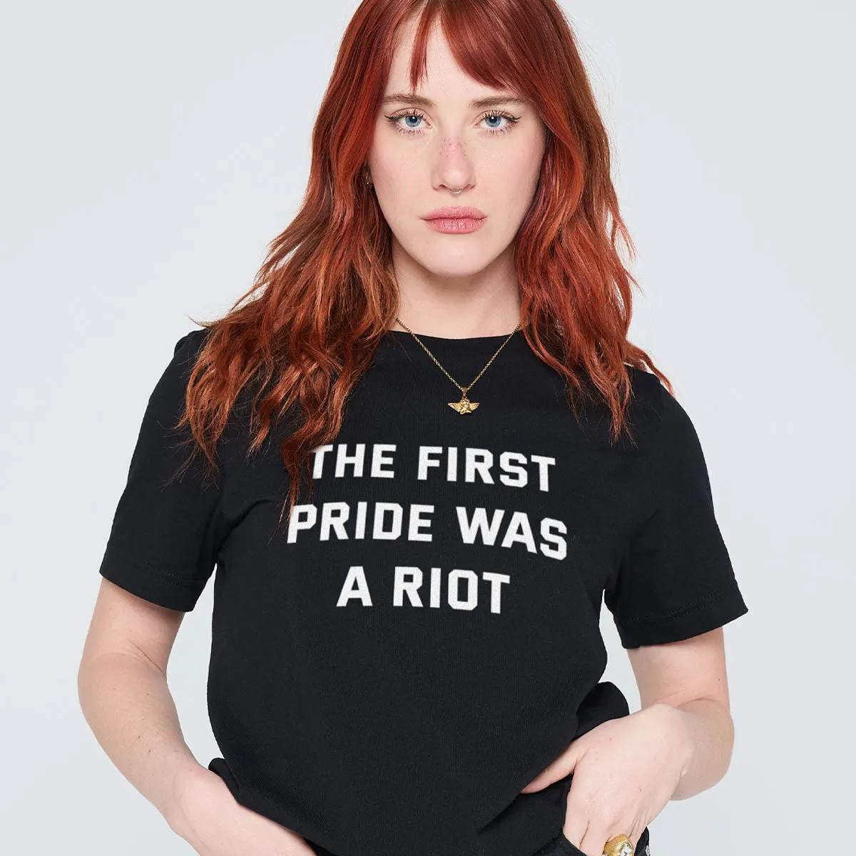 The First Pride Was A Riot T-Shirt sold by The Spark Company product image thumbnail 2