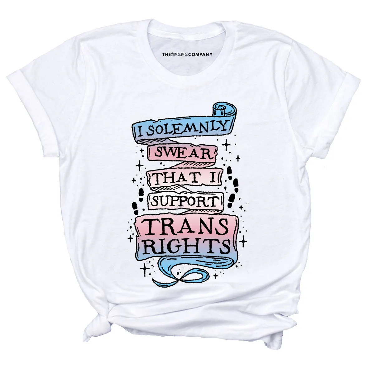 I Solemnly Swear That I Support Trans Rights T-Shirt sold by The Spark Company product image thumbnail 2