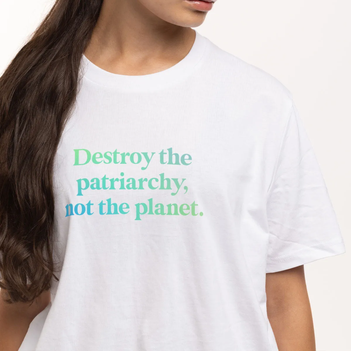 Destroy The Patriarchy Not The Planet T-Shirt sold by The Spark Company product image thumbnail 2