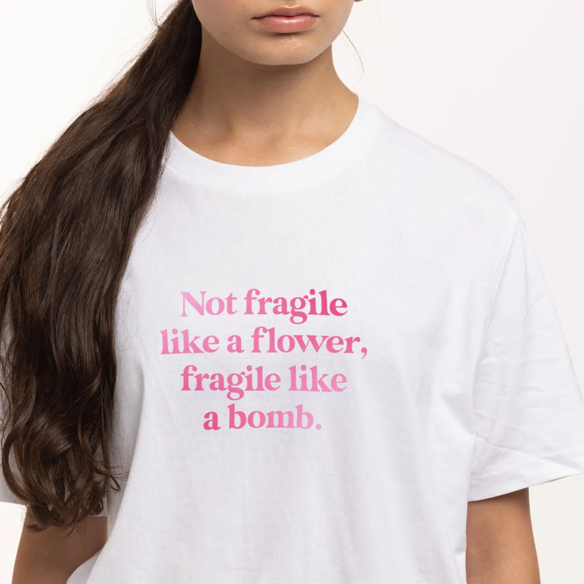 Not Fragile Like A Flower, Fragile Like A Bomb T-Shirt sold by The Spark Company product image thumbnail 3