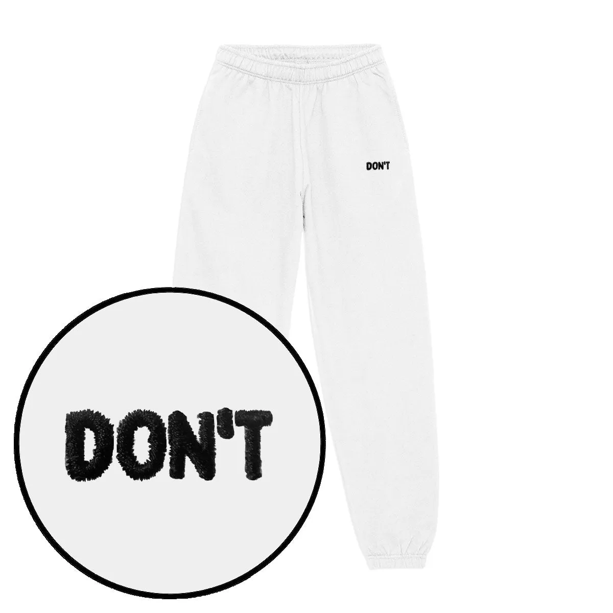 Don't Embroidery Detail Joggers sold by The Spark Company product image thumbnail 3