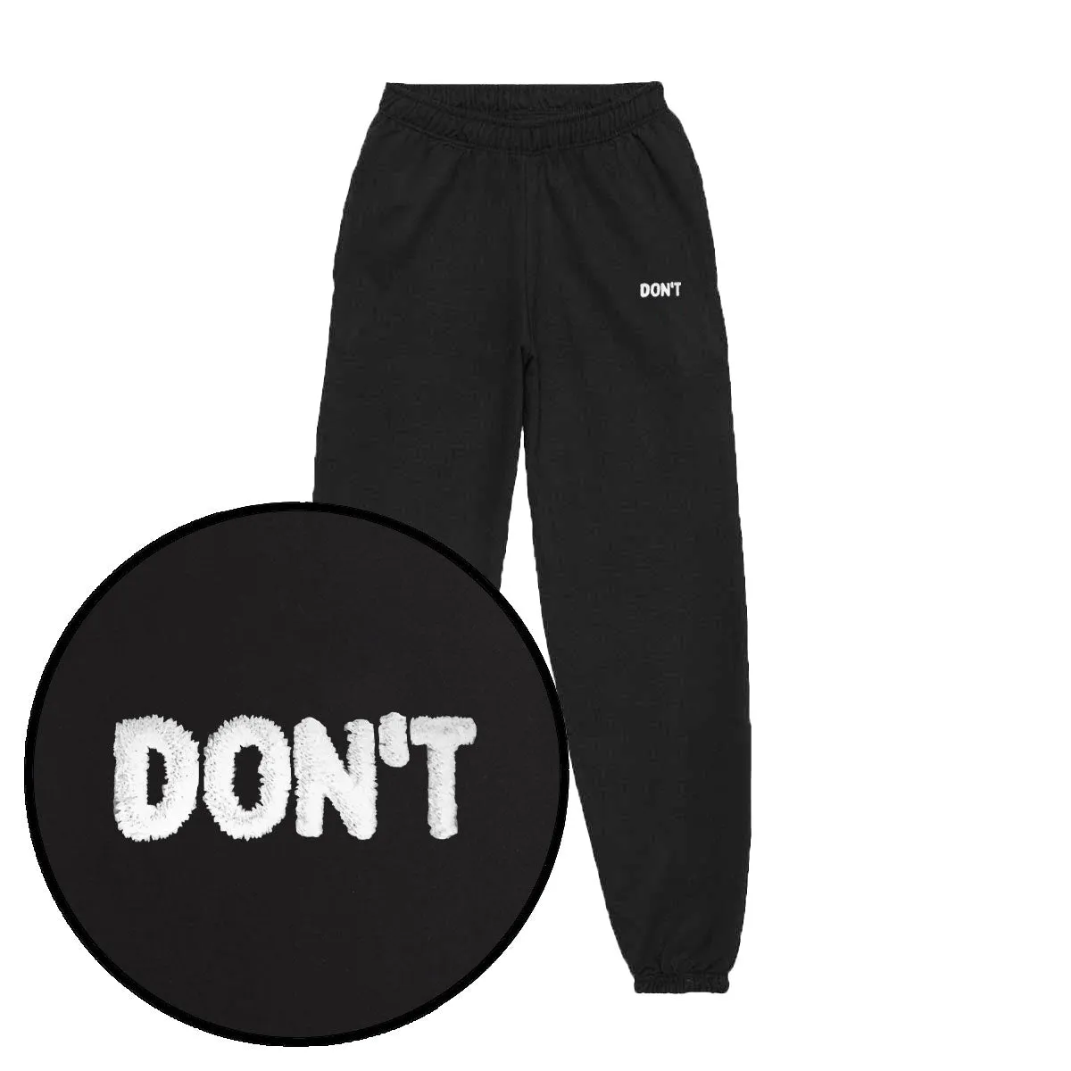Don't Embroidery Detail Joggers sold by The Spark Company