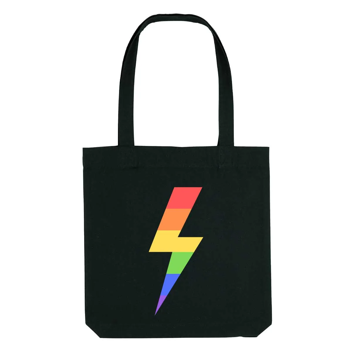 Rainbow Lightning Bolt Strong As Hell Tote Bag sold by The Spark Company