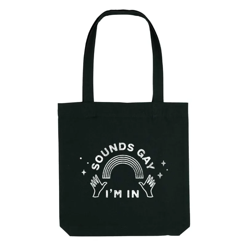 Distressed Sounds Gay Strong As Hell Tote Bag sold by The Spark Company