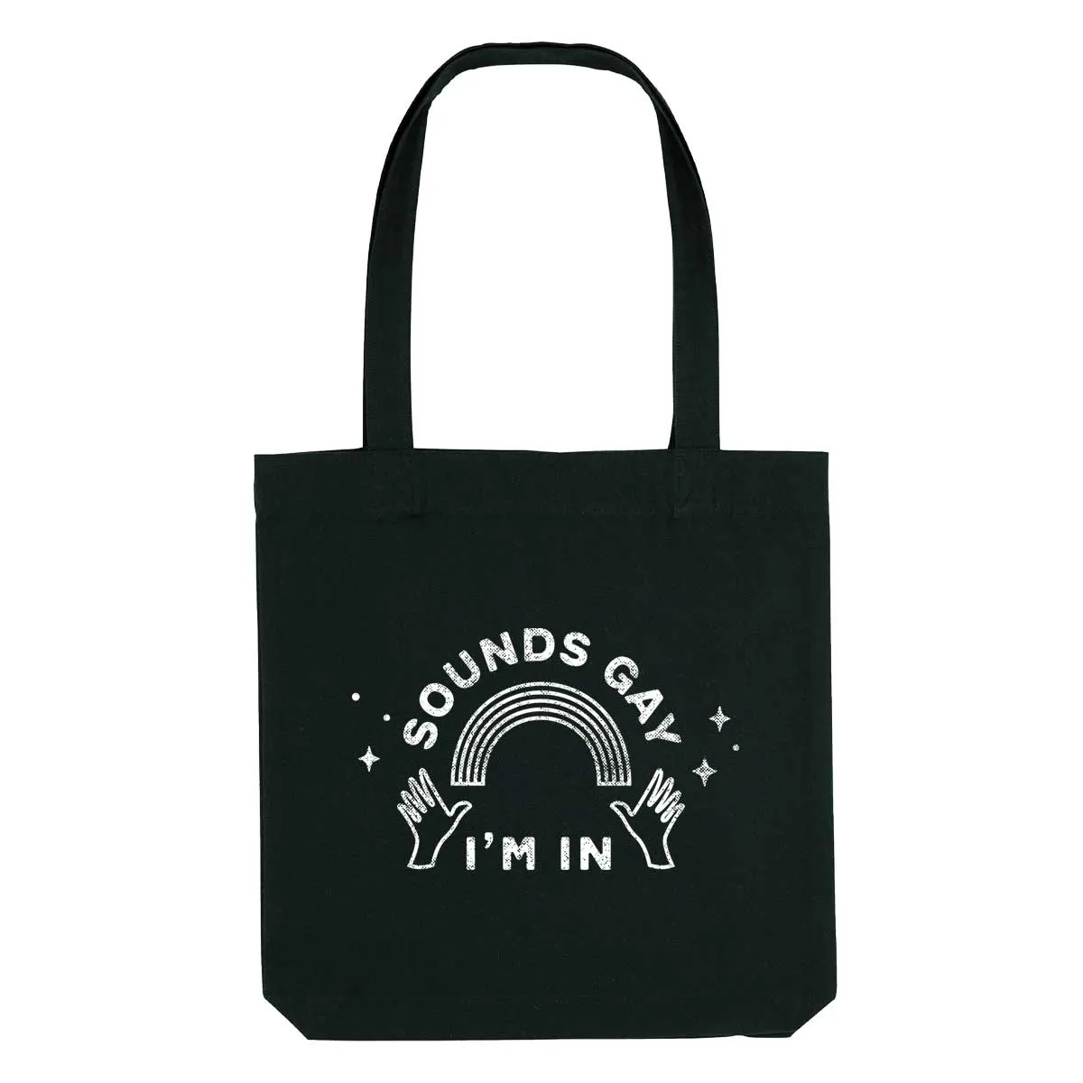Distressed Sounds Gay Strong As Hell Tote Bag sold by The Spark Company