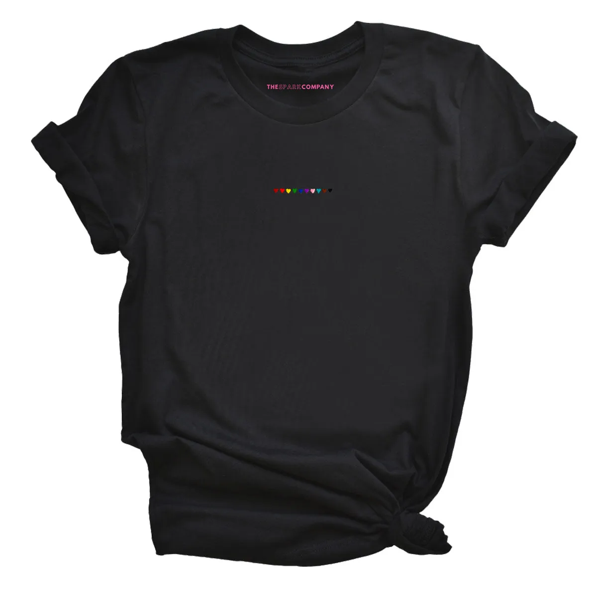 Pride Hearts Embroidered T-Shirt sold by The Spark Company product image thumbnail 5