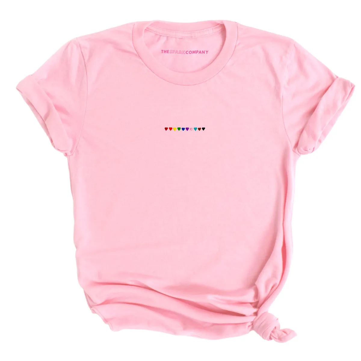 Pride Hearts Embroidered T-Shirt sold by The Spark Company product image thumbnail 4