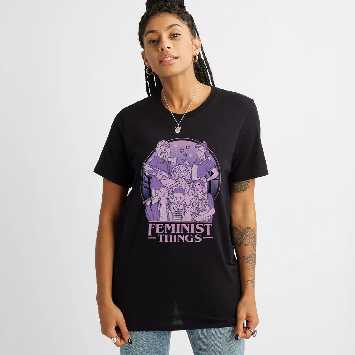 Feminist Things T-Shirt sold by The Spark Company product image thumbnail 2