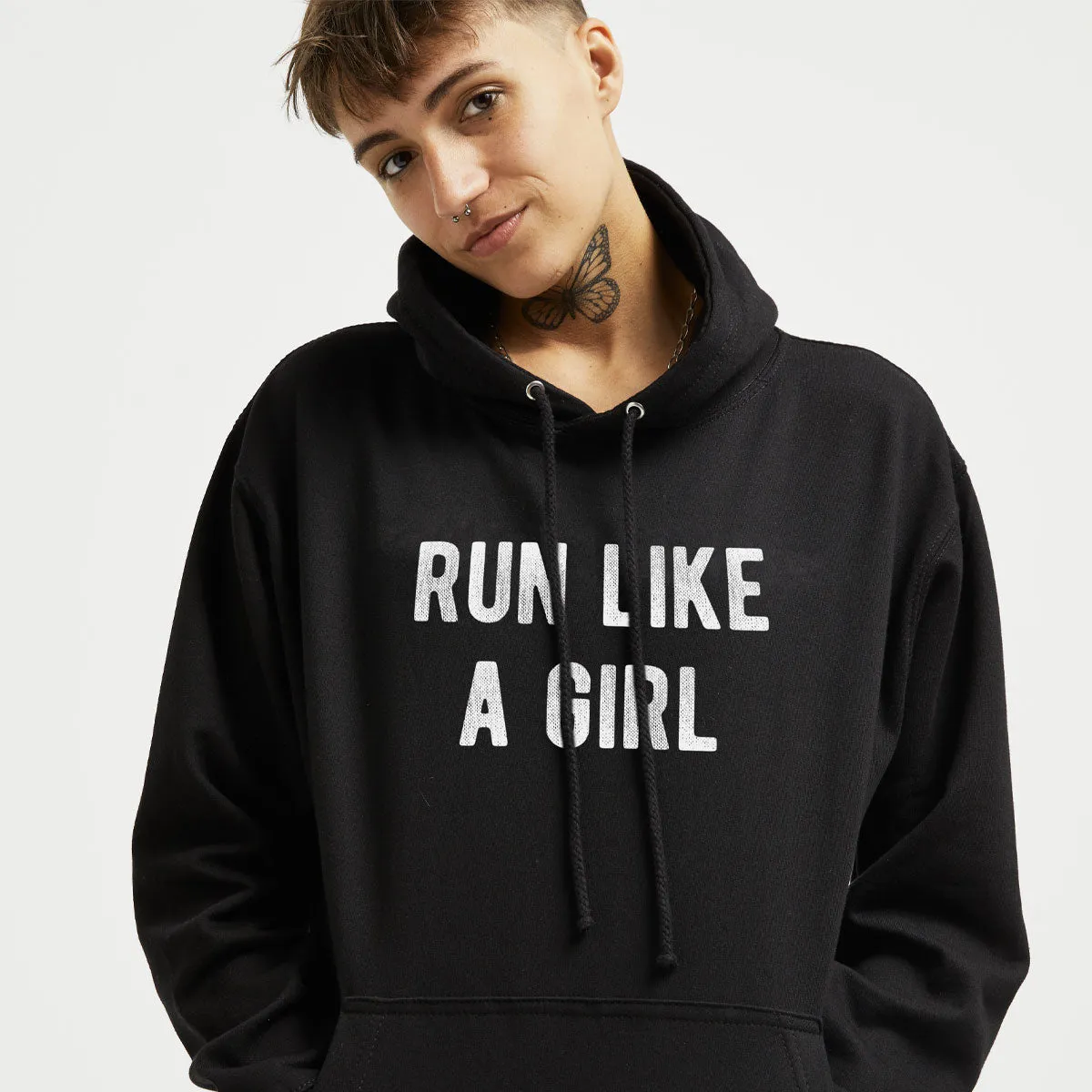Run Like A Girl Hoodie sold by The Spark Company product image thumbnail 2