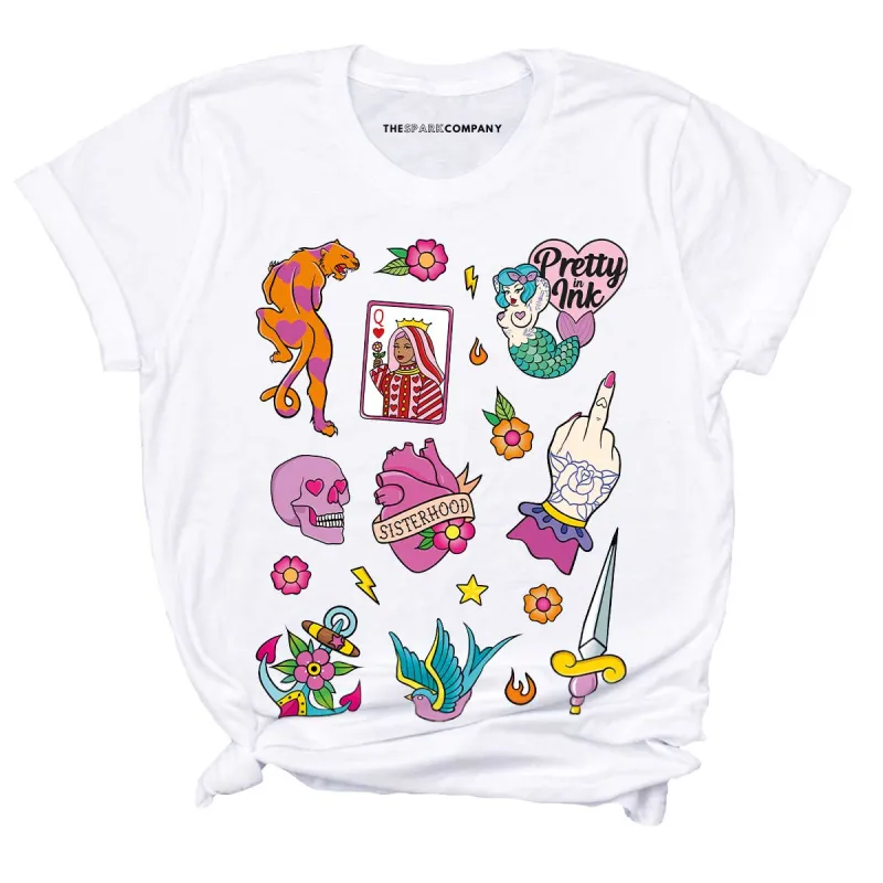 Pretty In Ink Collab T-Shirt sold by The Spark Company