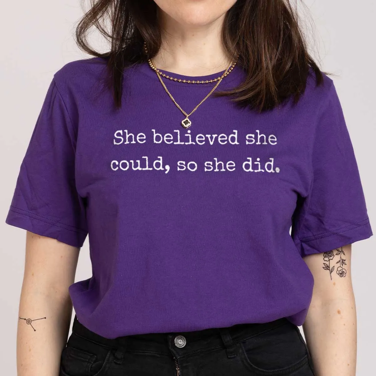She Believed She Could, So She Did T-Shirt sold by The Spark Company product image thumbnail 3