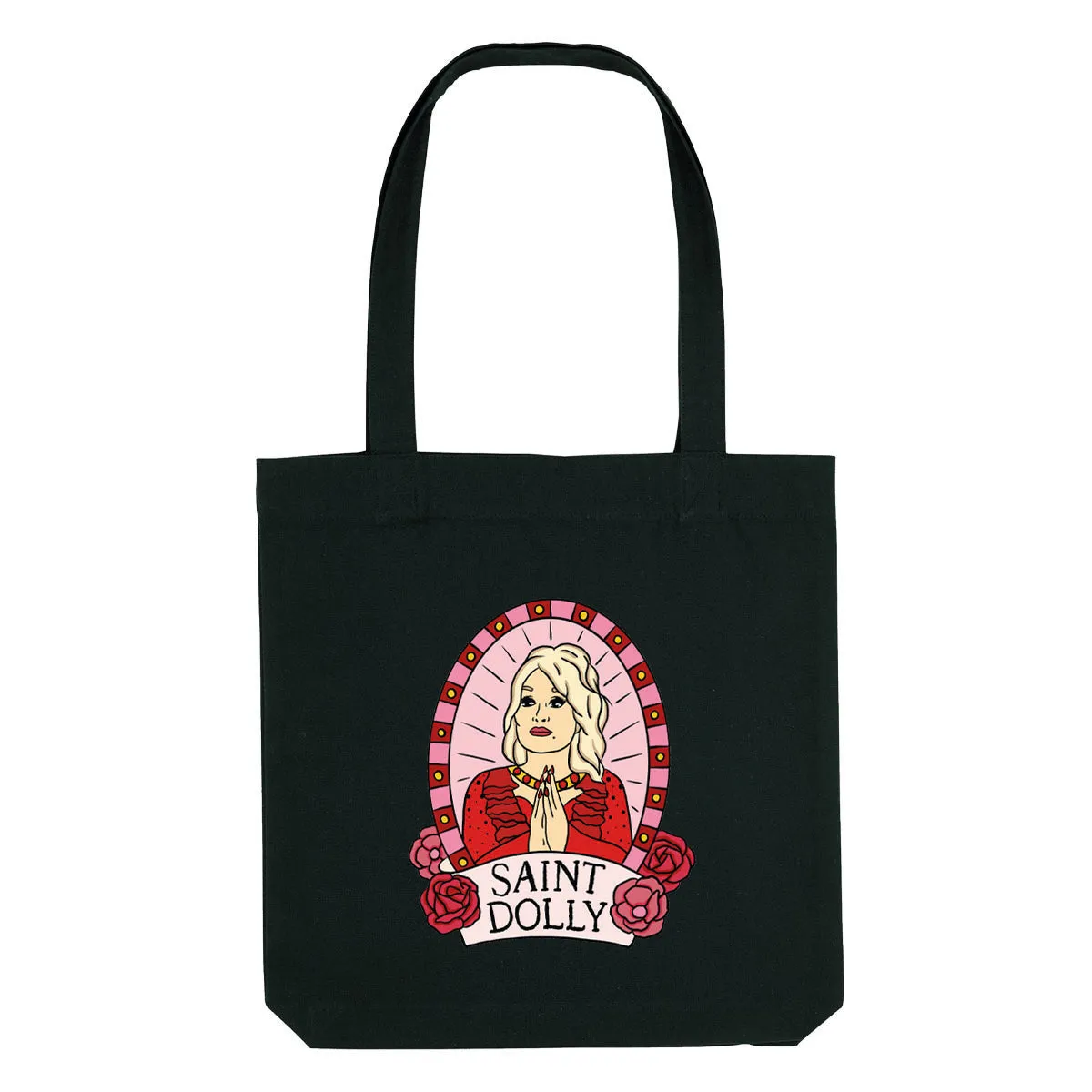 Saint Dolly Strong As Hell Tote Bag sold by The Spark Company product image thumbnail 2