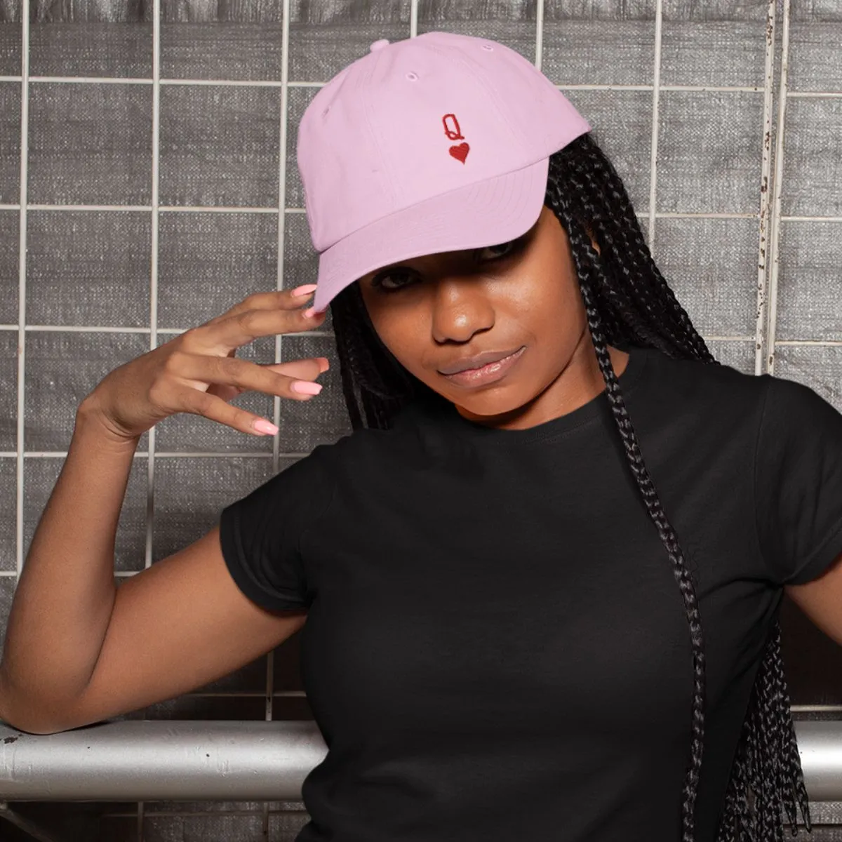 Queen Tiny Embroidery Detail Mom Cap sold by The Spark Company product image thumbnail 2