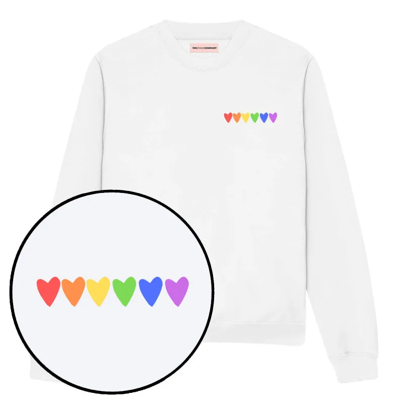 Rainbow Hearts Sweatshirt sold by The Spark Company
