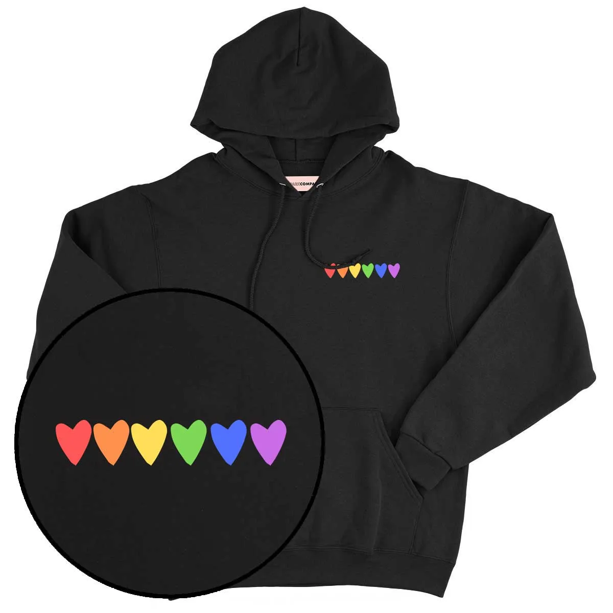 Rainbow Hearts Hoodie sold by The Spark Company