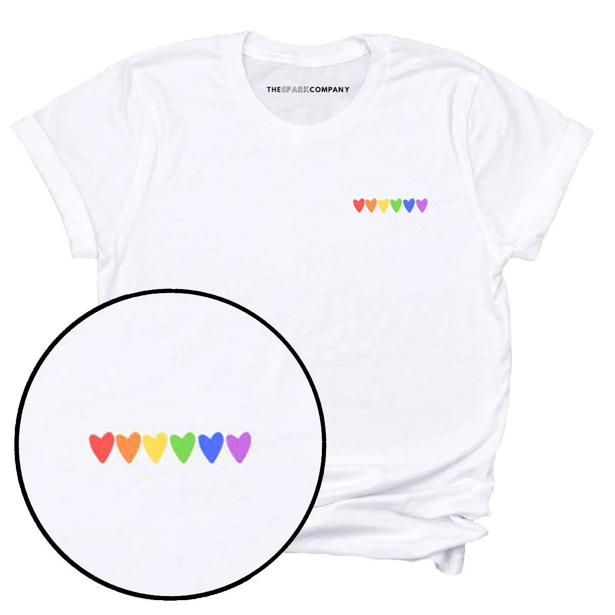 Rainbow Hearts T-Shirt sold by The Spark Company