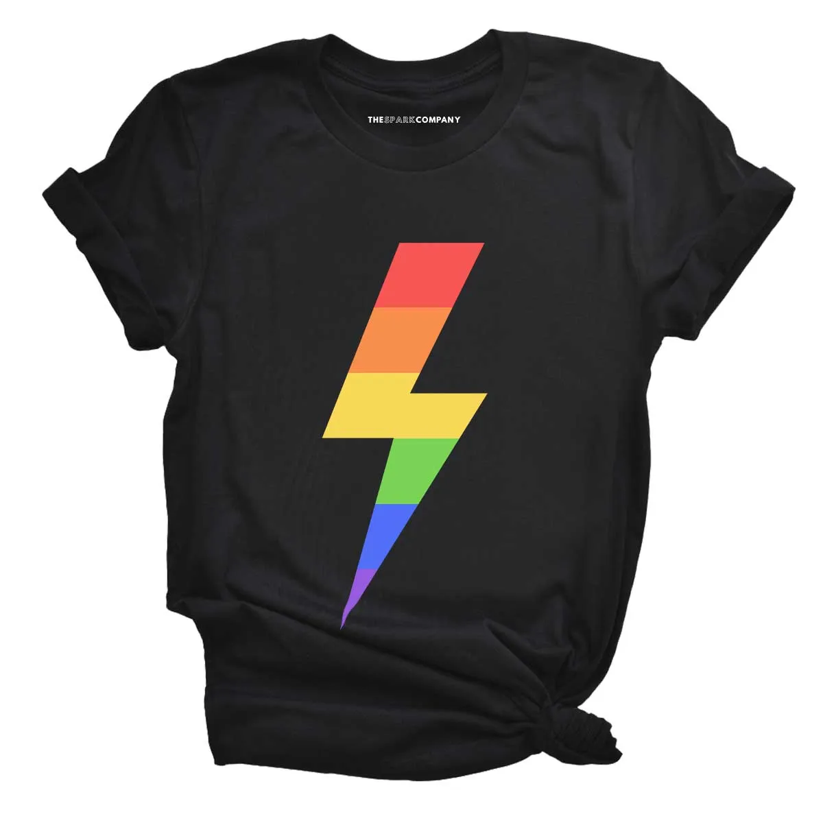 Rainbow Lightning Bolt T-Shirt sold by The Spark Company product image thumbnail 2