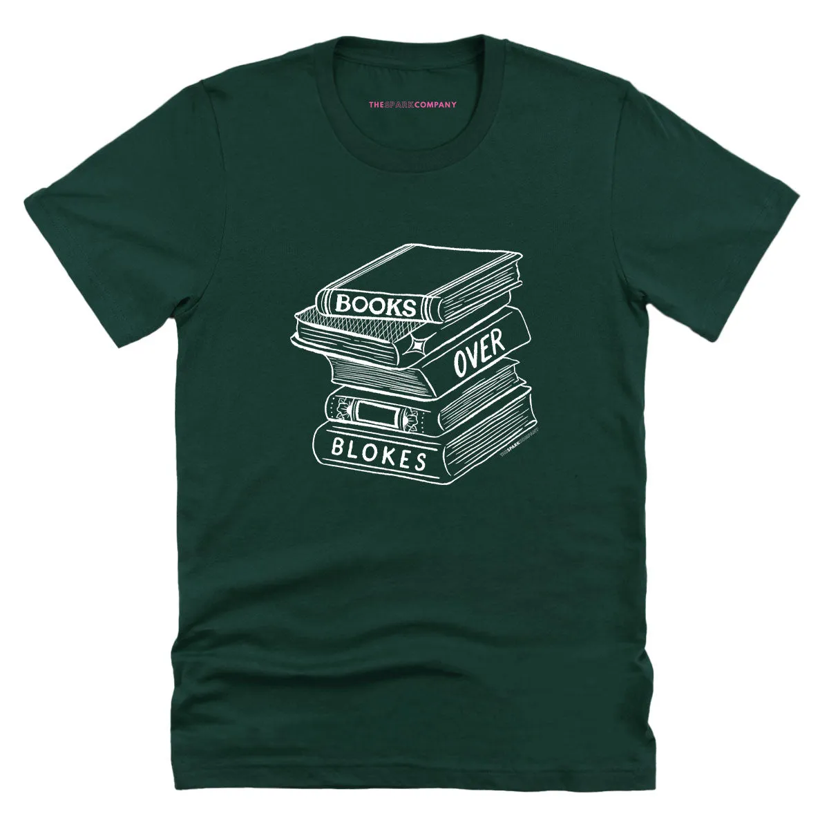 Books Over Blokes T-Shirt sold by The Spark Company product image thumbnail 5