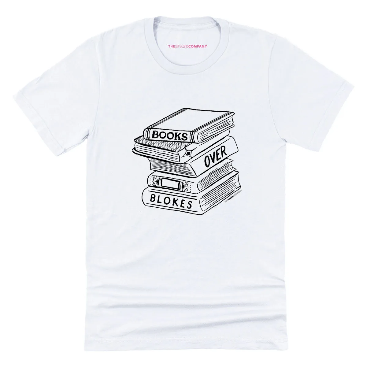 Books Over Blokes T-Shirt sold by The Spark Company product image thumbnail 4
