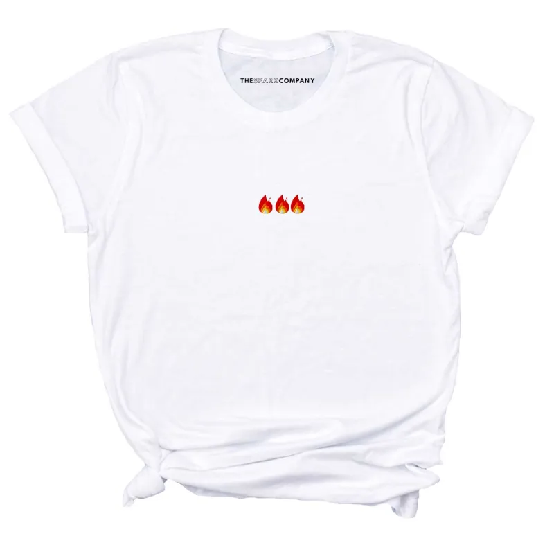 On Fire Embroidered T-Shirt sold by The Spark Company