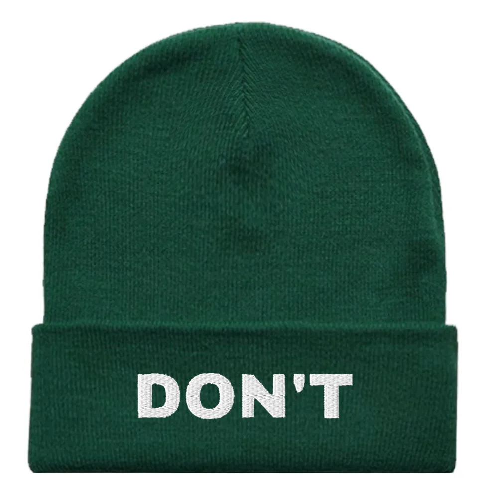 Don't Embroidered Beanie Hat sold by The Spark Company product image thumbnail 3