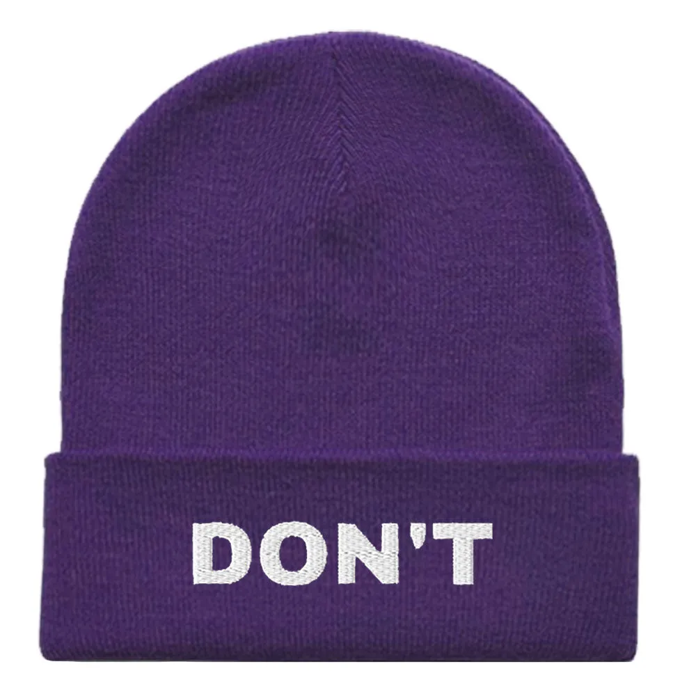 Don't Embroidered Beanie Hat sold by The Spark Company product image thumbnail 4