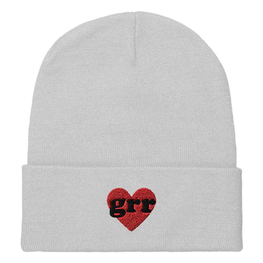 Grr Heart Embroidered Beanie Hat sold by The Spark Company product image thumbnail 4