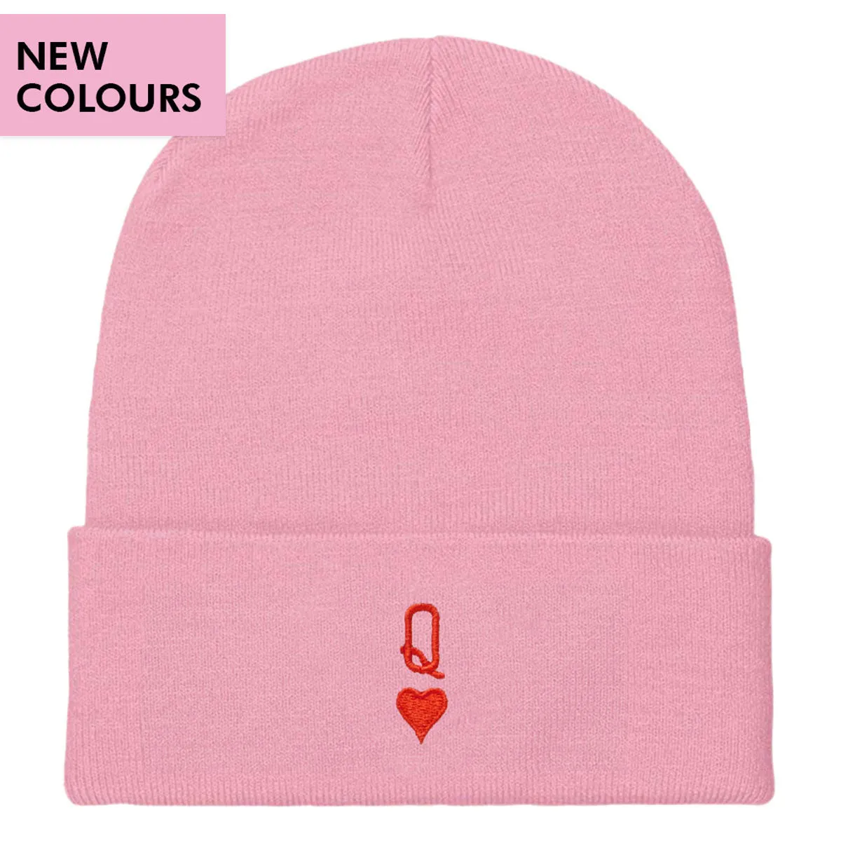 Queen Tiny Embroidery Detail Beanie Hat sold by The Spark Company