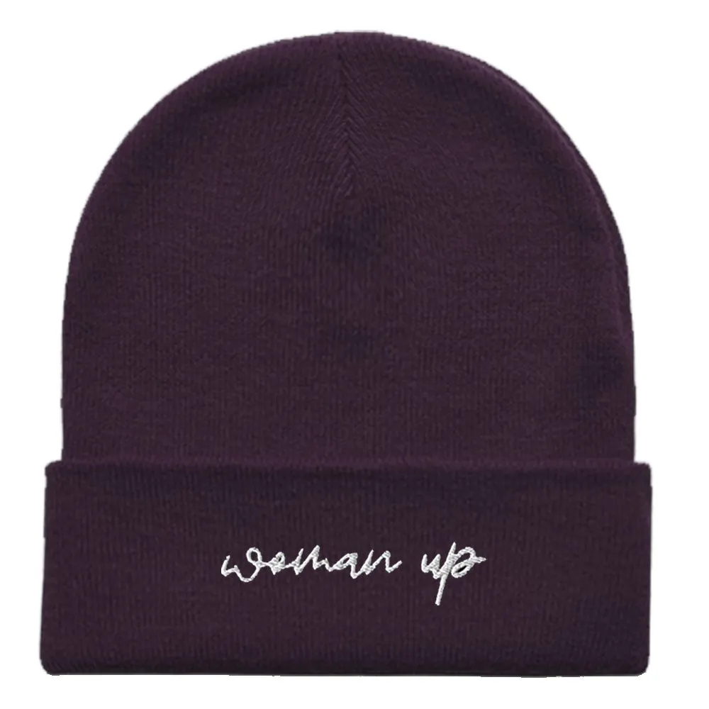 Woman Up Embroidered Beanie Hat sold by The Spark Company product image thumbnail 5