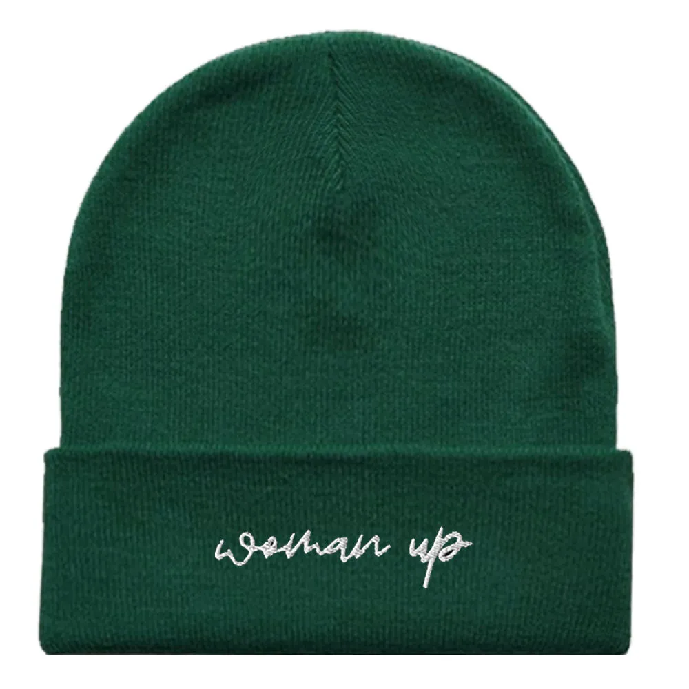 Woman Up Embroidered Beanie Hat sold by The Spark Company product image thumbnail 3