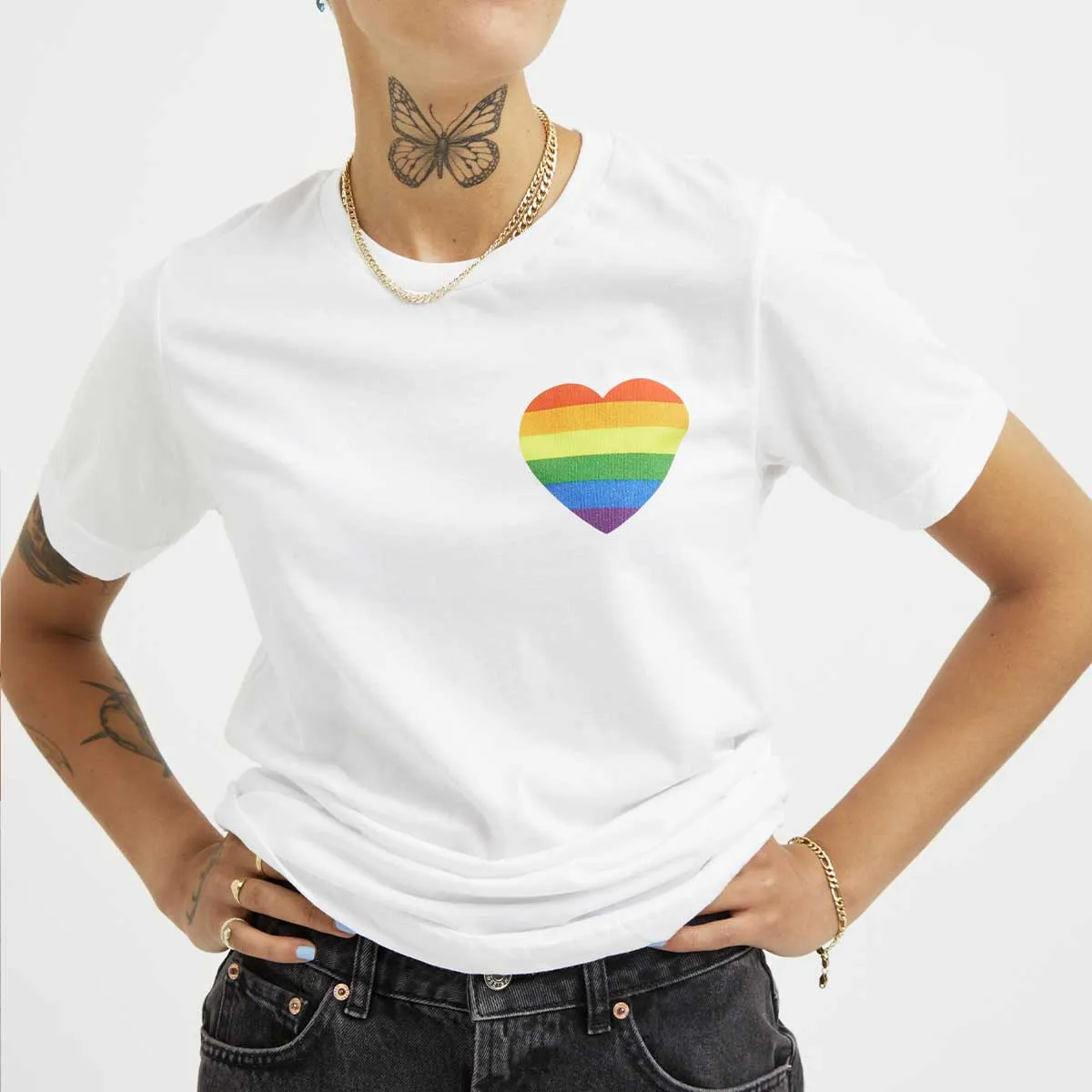 Rainbow Heart T-Shirt sold by The Spark Company product image thumbnail 2